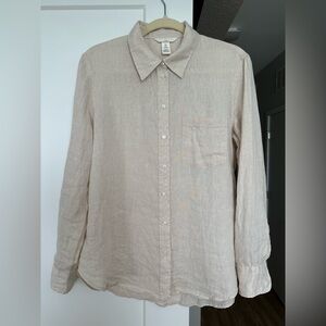 H&M Beige Linen Shirt